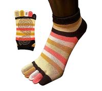 TOETOE - Women, Men Yoga&Pilates Anti-Slip Sole Trainer Cotton Seamless Breathable Toe Socks (1 Pair)