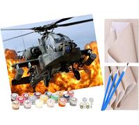 ToeTs DIY Paint by Numbers for Adults Beginner, Easy Paint by Numbers for Beginner,Acrylic Watercolor Paint by Number for Kids Gift Decor - Airplane Mode 16x20 Inch