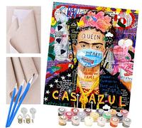 ToeTs DIY Paint by Numbers for Adults Beginner, Easy Paint by Numbers for Beginner,Acrylic Watercolor Paint by Number for Kids Gift Decor - Street Graffiti Art Flower Crown Girl 16x20 Inch