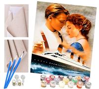ToeTs Paint by Numbers for Adults 16x20 inch Canvas Adults' Paint by Number Kits on Canvas DIY Oil Painting by Numbers for Adults - Jack Ross Classic Love Story