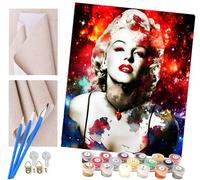 ToeTs Paint by Numbers for Adults, 40x50 cm Acrylic Oil Paints by Numbers for Adults Beginner Kids Marilyn Monroe Painting Kit with 4 Brushes Watercolor Paints Easy