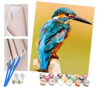 ToeTs Paint by Numbers for Adults Kids Beginner Blue Kingfisher Animal DIY Acrylic Painting by Numbers Kits with Brushes Acrylic Pigment Home Decoration Brithday Gifts 16 x 20 inch