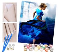 ToeTs Paint by Numbers for Adults Kids Beginner Cinderella and Glass Heels DIY Acrylic Painting by Numbers Kits with Brushes Acrylic Pigment Home Decoration Brithday Gifts 16 x 20 inch