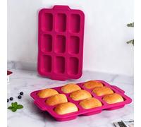 Toeusog Mini Loaf Tins with Frame: 9-Cavities Silicone Brownie Tins Nonstick for Oven with Metal Frame, Mini Bread Baking Tray for Baking Bread Sticks Cornbread Mould - Healthy Bakers & Baking Lovers