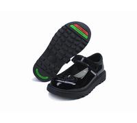 ToeZone Girl's Gia Girls Mouse Black School Shoe | Size: Infant 8 ToeZone Black Infant 8