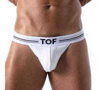 TOF Paris Men’s French String Thong, M, White