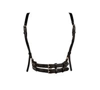 TOFBS Punk Waist Harness Belt Leather Body Chest Chain Black Goth Vest Belt Adjustable Body Jewelry for Women Girls Cosplay Party Rave Halloween Costume (#6)