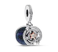 TOFBS Women's Charms for Bracelets Necklaces Sun Moon Star 925 Sterling Silver Cubic Zirconia Charm Pendant Bead Jewelry Birthday Gifts Daily Wear Girls Mum Wife (#3)