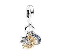 TOFBS Women's Charms for Bracelets Necklaces Sun Moon Star 925 Sterling Silver Cubic Zirconia Charm Pendant Bead Jewelry Birthday Gifts Daily Wear Girls Mum Wife (#2)