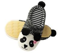 Tofern Women Soft Plush Cute Animal Warm Winter Non Slip Sole House Slipper comfortable Indoor Home Shoes, Panda Mother