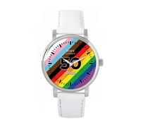 Toff London 38mm Limited Edition 50 Years of London Pride Watch, Analogue Display, Japanese Quartz Movement Watch with Leather Strap