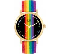 Toff London 38mm Pride Linear Rainbow Batons Watch