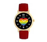 Toff London 38mm Pride Rainbow Heart Arabic Numerals Watch
