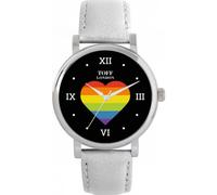 Toff London 38mm Pride Rainbow Heart Roman Numerals Watch
