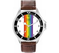 Toff London 42mm Pride Linear White Arabic Numerals Watch