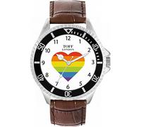 Toff London 42mm Pride Rainbow Heart Arabic Numerals Watch