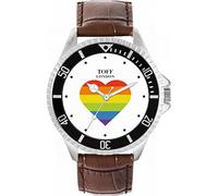 Toff London 42mm Pride Rainbow Heart Dot Batons Watch