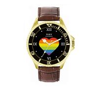 Toff London 42mm Pride Rainbow Heart Roman Numerals Watch