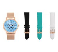 Toff London Aquarius Star Sign Gift Set for Women, Four Strap Options