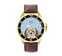 Toff London Beige Brown Cavachon Head Mens Wrist Watch 42mm Case Custom Design