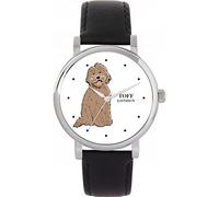Toff London Beige Labradoodle Dog Watch Ladies 38mm Case 3atm Water Resistant Custom Designed Quartz Movement Luxury Fashionable