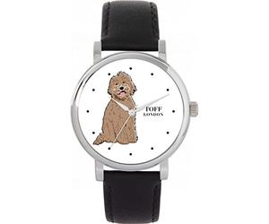 Toff London Beige Labradoodle Dog Watch Ladies 38mm Case 3atm Water Resistant Custom Designed Quartz Movement Luxury Fashionable
