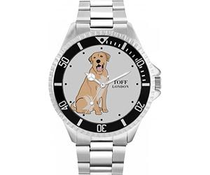 Toff London Beige Labrador Retriever Dog Mens Wrist Watch 42mm Case Custom Design
