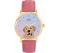 Toff London Beige Labrador Retriever Dog Watch Ladies 38mm Case 3atm Water Resistant Custom Designed Quartz Movement Luxury Fashionable