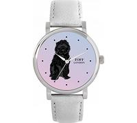 Toff London Black Cockapoo Dog Watch Ladies 38mm Case 3atm Water Resistant Custom Designed Quartz Movement Luxury Fashionable
