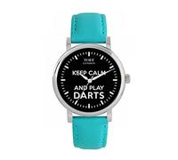 Toff London Black Keep Calm and Play Darts Batons Watch Ladies 38mm Case 3atm Water Resistant Custom Designed Quartz Movement Luxury Fashionable