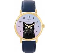 Toff London Black Moggie Cat Head Watch Ladies 38mm Case 3atm Water Resistant Custom Designed Quartz Movement Luxury Fashionable