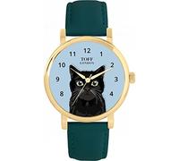 Toff London Black Moggie Cat Head Watch Ladies 38mm Case 3atm Water Resistant Custom Designed Quartz Movement Luxury Fashionable
