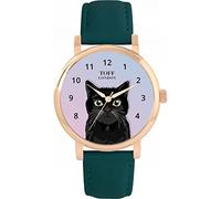 Toff London Black Moggie Cat Head Watch Ladies 38mm Case 3atm Water Resistant Custom Designed Quartz Movement Luxury Fashionable