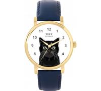 Toff London Black Moggie Cat Head Watch Ladies 38mm Case 3atm Water Resistant Custom Designed Quartz Movement Luxury Fashionable