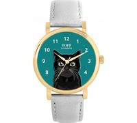 Toff London Black Moggie Cat Head Watch Ladies 38mm Case 3atm Water Resistant Custom Designed Quartz Movement Luxury Fashionable