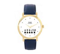 Toff London Black Royal Flush Poker Watch Ladies 38mm Case 3atm Water Resistant Custom Designed Quartz Movement Luxury Fashionable