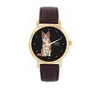 Toff London Black White Border Collie Dog Watch Ladies 38mm Case 3atm Water Resistant Custom Designed Quartz Movement Luxury Fashionable