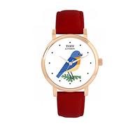 Toff London Blue Bird Watch Ladies 38mm Case 3atm Water Resistant Custom Designed Quartz Movement Luxury Fashionable