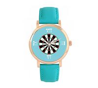 Toff London Blue Roman Numerals Dartboard Watch Ladies 38mm Case 3atm Water Resistant Custom Designed Quartz Movement Luxury Fashionable