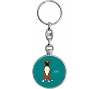Toff London Brown And White Boxer Dog Keyring