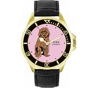 Toff London Brown Cockapoo Dog Mens Wrist Watch 42mm Case Custom Design