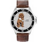 Toff London Brown Cockapoo Dog Mens Wrist Watch 42mm Case Custom Design
