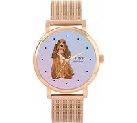 Toff London Brown Cocker Spaniel Dog Watch Ladies 38mm Case 3atm Water Resistant Custom Designed Quartz Movement Luxury Fashionable