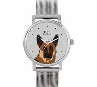 Toff London Brown German Shepherd Head Watch Ladies 38mm Case 3atm Water Resistant Custom Designed Quartz Movement Luxury Fashionable