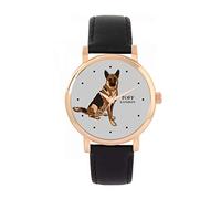 Toff London Brown German Shepherd Watch Ladies 38mm Case 3atm Water Resistant Custom Designed Quartz Movement Luxury Fashionable