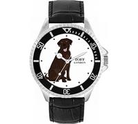 Toff London Brown Labrador Retriever Dog Mens Wrist Watch 42mm Case Custom Design