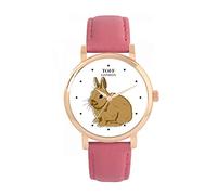 Toff London Brown Netherland Dwarf Rabbit Watch Ladies 38mm Case 3atm Water Resistant Custom Designed Quartz Movement Luxury Fashionable