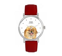 Toff London Brown Pekingese Head Dog Watch Ladies 38mm Case 3atm Water Resistant Custom Designed Quartz Movement Luxury Fashionable