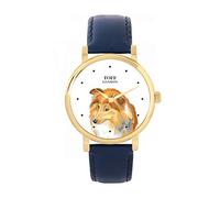 Toff London Brown Sheltie Head Dog Watch Ladies 38mm Case 3atm Water Resistant Custom Designed Quartz Movement Luxury Fashionable