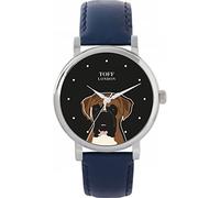 Toff London Brown White Boxer Dog Watch Ladies 38mm Case 3atm Water Resistant Custom Designed Quartz Movement Luxury Fashionable
